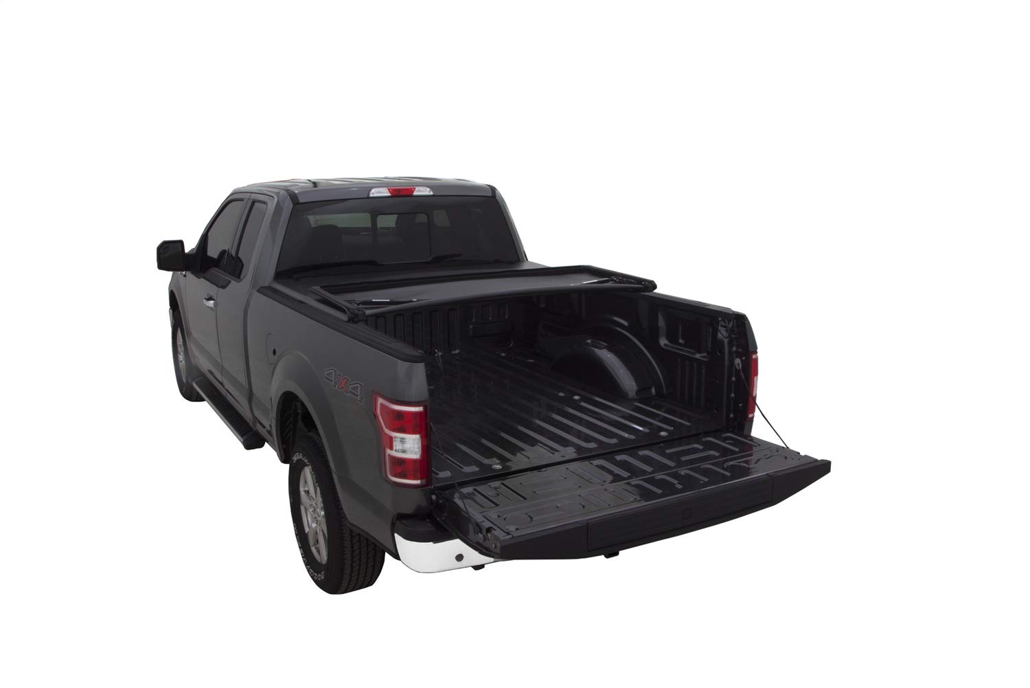 Lund Genesis Tri-Fold Soft Folding Truck Bed Tonneau Cover | 95072 | Fits 2009 - 2014 Ford F-150 5' 7" Bed (67")