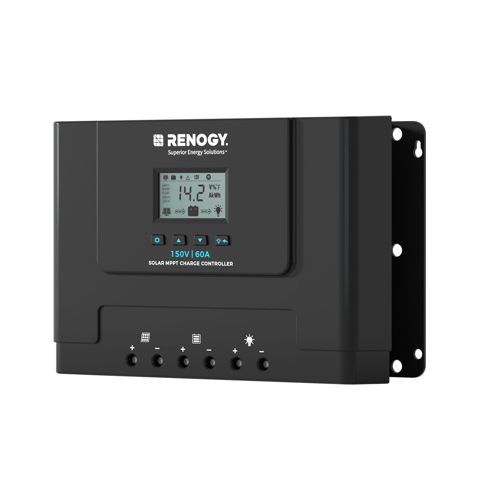 Renogy 60A MPPT Solar Charge Controller 12V/24V/36V/48V Auto, 150V Maximum Solar Input, Compatible with Lithium AGM Gel Batteries, for Home RV Marine Workshop, Rover Lite 60A