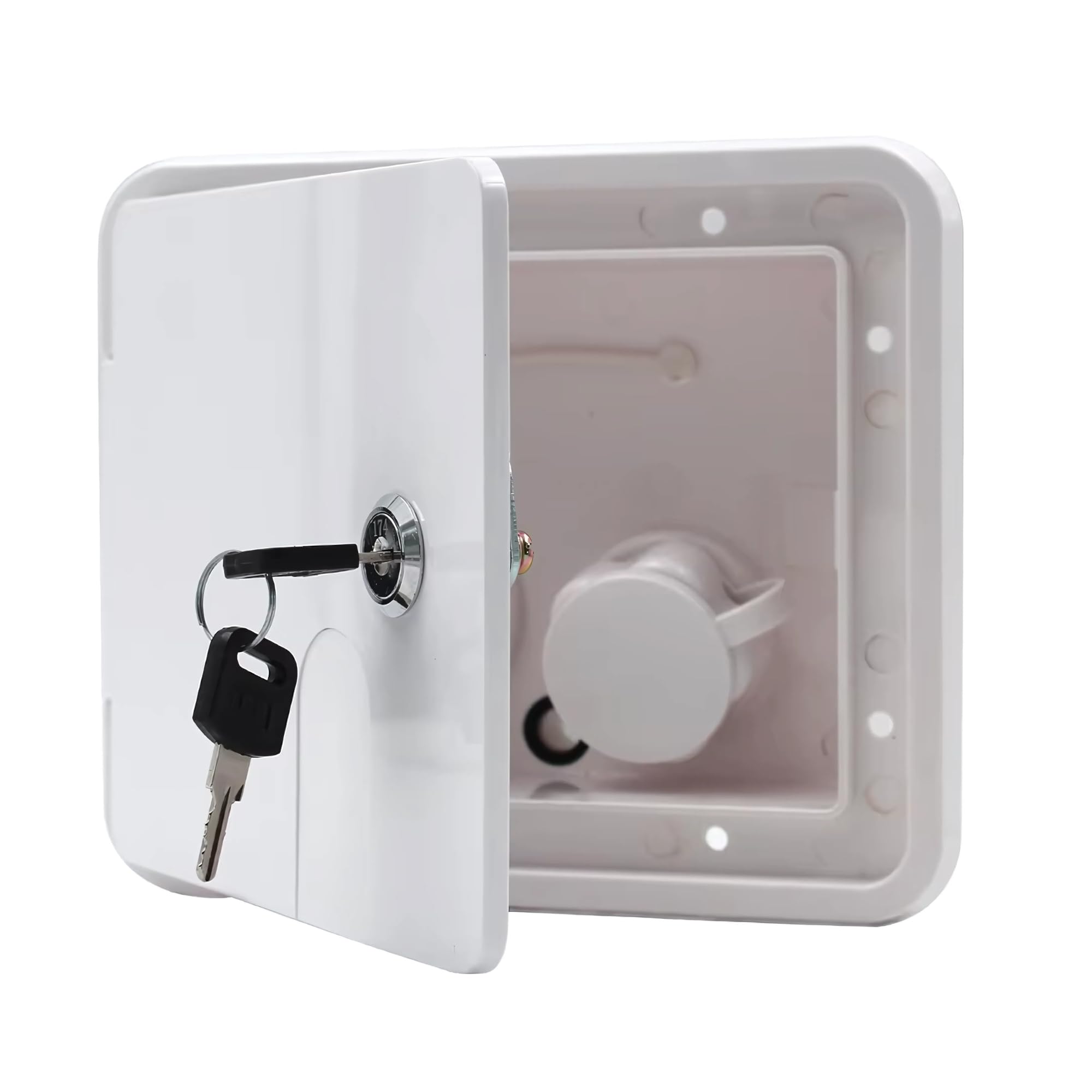 SEAFLO Water Inlet Hatch – Gravity & Pressure Fresh Water Fill Hatch – Lockable with Keys – UV-Stabilized ABS – For RV, Camper, Trailer, Caravan, Motorhome, Truck – 4-Year Warranty