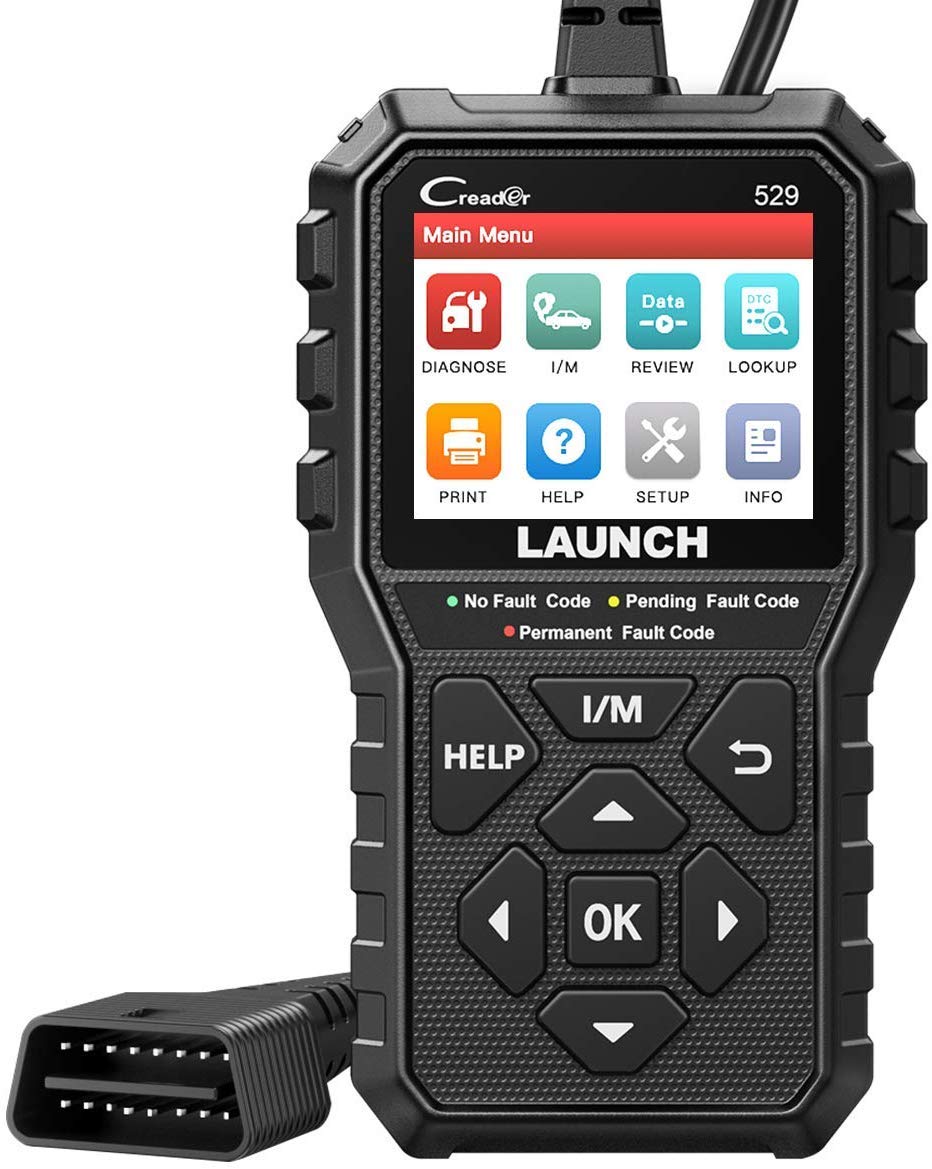 Launch CR529 OBD2 Scanner Diagnostic Tool, Full OBD2 Scanner for Car, Free Lifetime Upd. Check-Egine-Light Code Reader, 5 Years. Backup, Clear Codes, One Click I/M, for DIYers with Cars After 1996