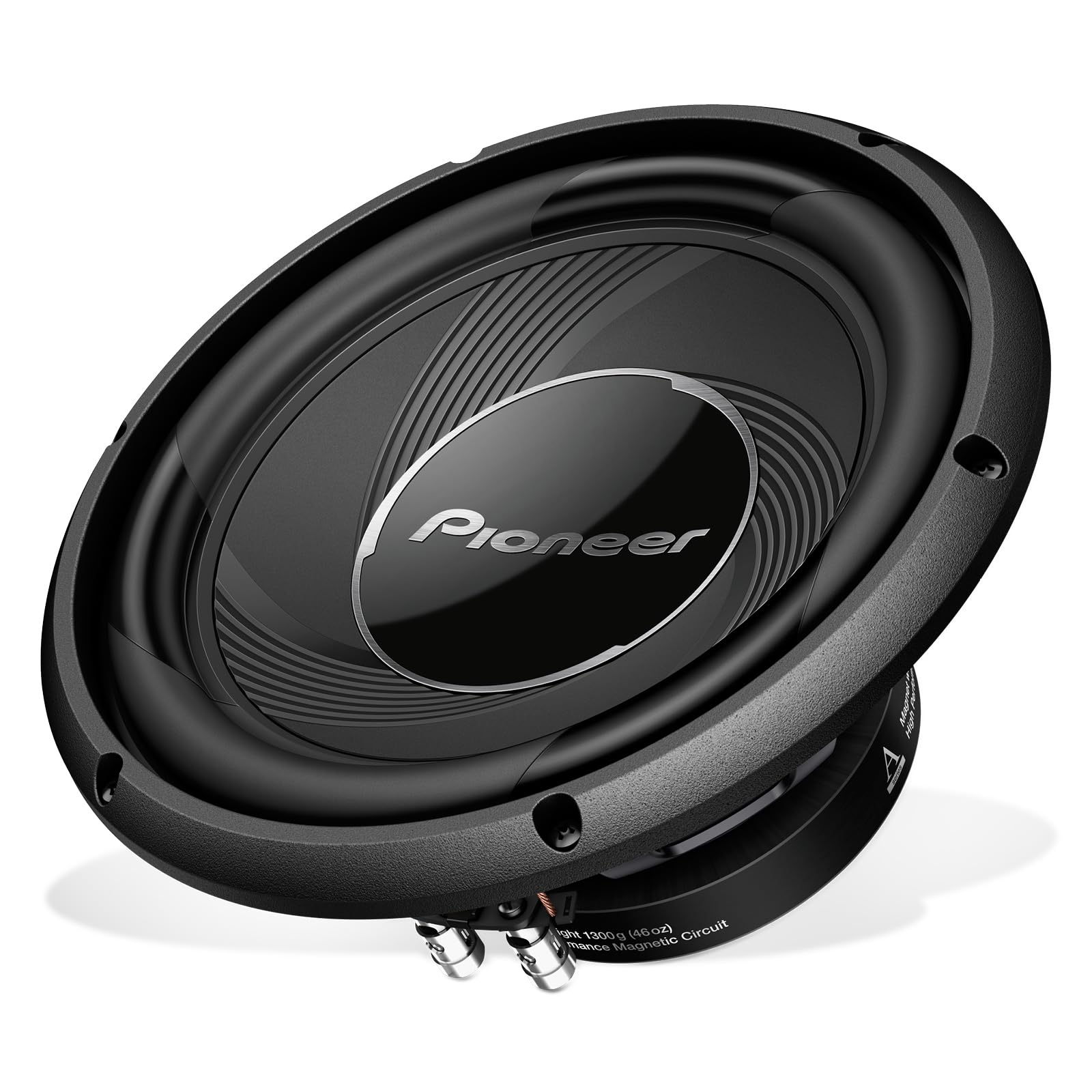 PIONEER A-Series TS-A25S4 10” Subwoofer – 1300W Max, Sealed or Ported Enclosure Compatible, Strong Bass