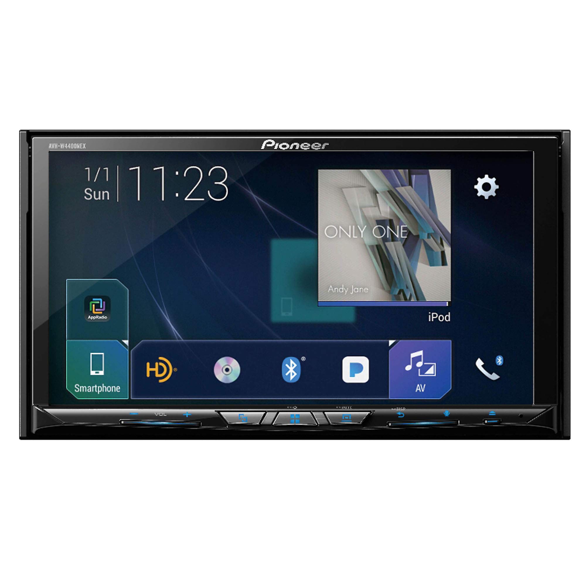 Pioneer AVH-W4400NEX In Dash Multimedia Receiver with 7" WVGA Clear Resistive Touchscreen Display