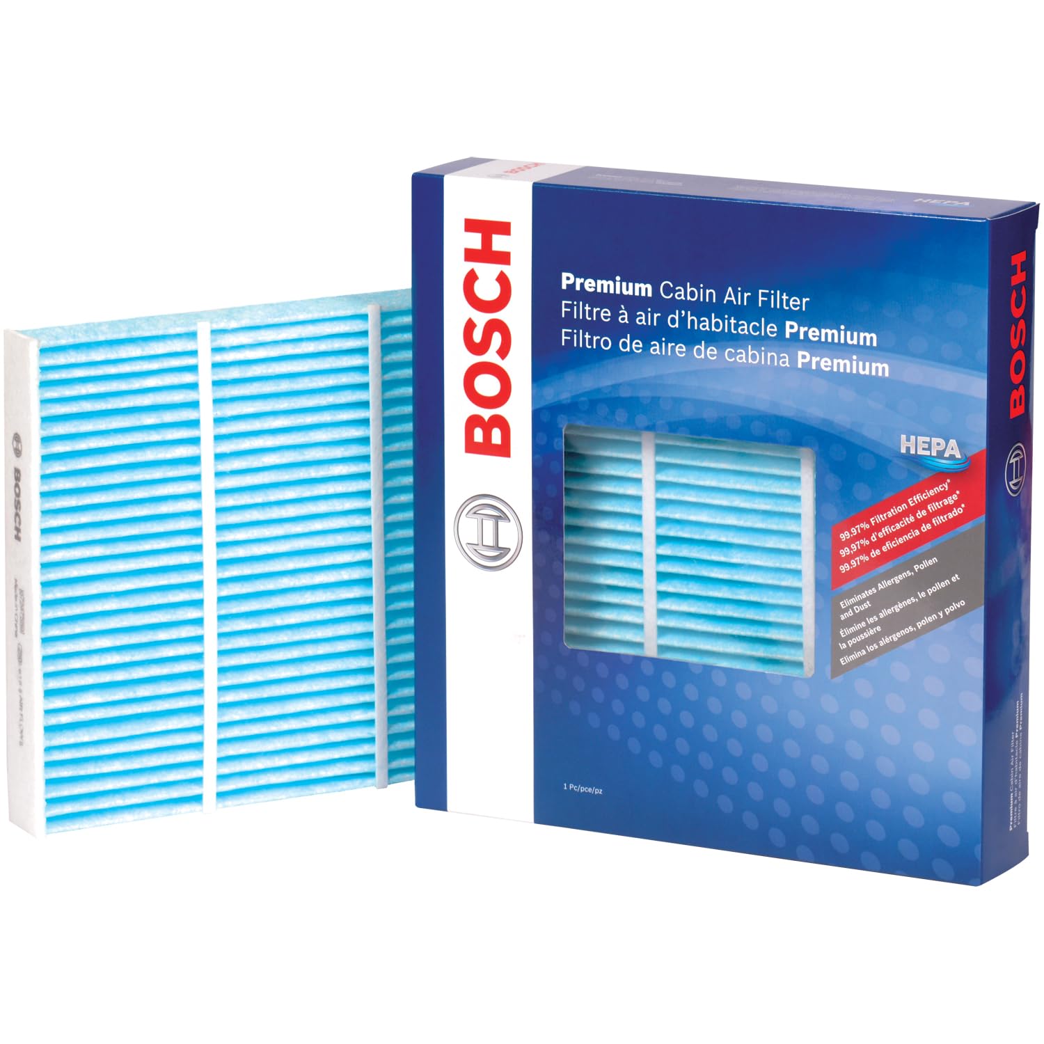BOSCH 6037C HEPA Cabin Air Filter - Compatible with Select Acura RDX; Honda Accord, Civic, Clarity, CR-V, CR-Z, Fit, HR-V, Insight, Odyssey