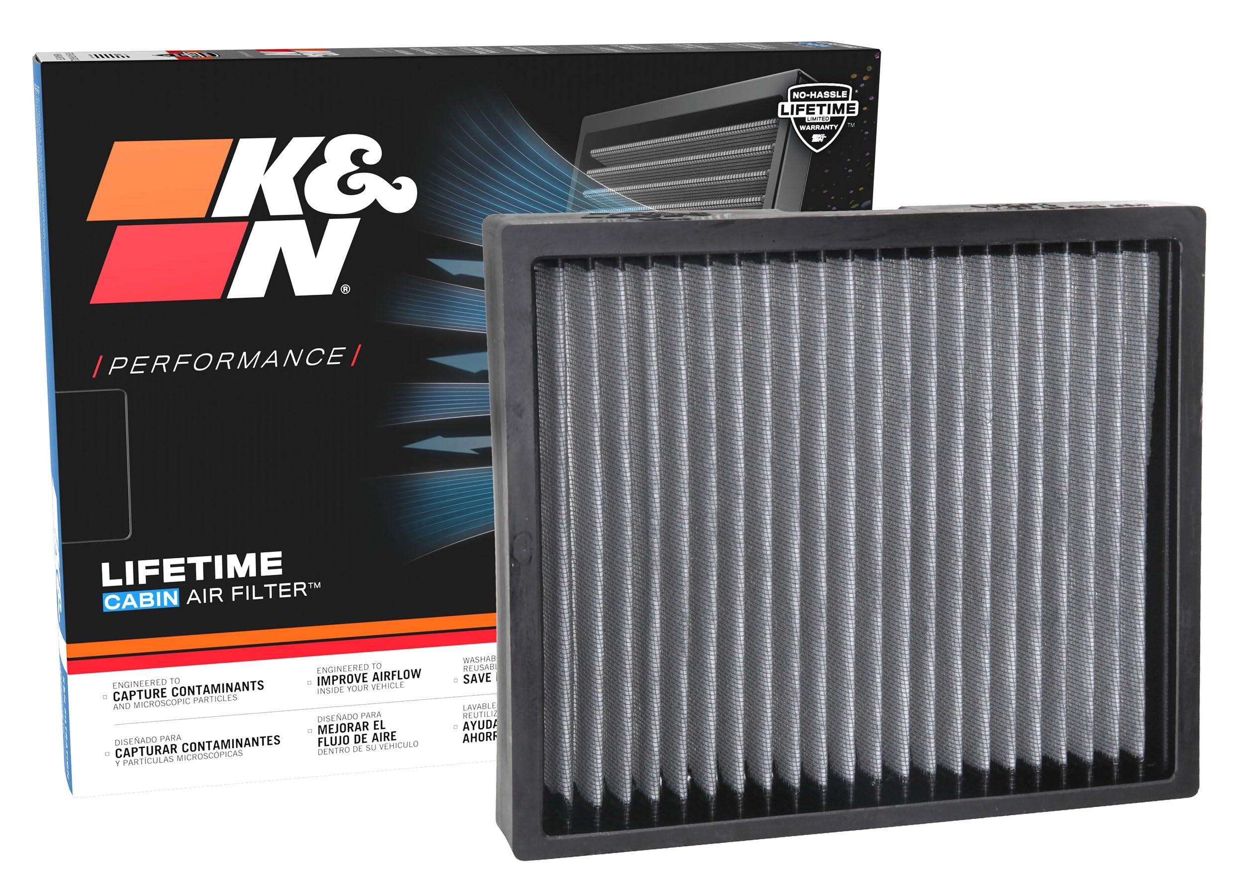 K&N LIFETIME Cabin Air Filter: Premium, Washable, Clean Air for your Cabin: Compatible with 2012-2026 Acura/Buick/Chervolet/Cadillac: (See Product Description for Select Models), VF2071