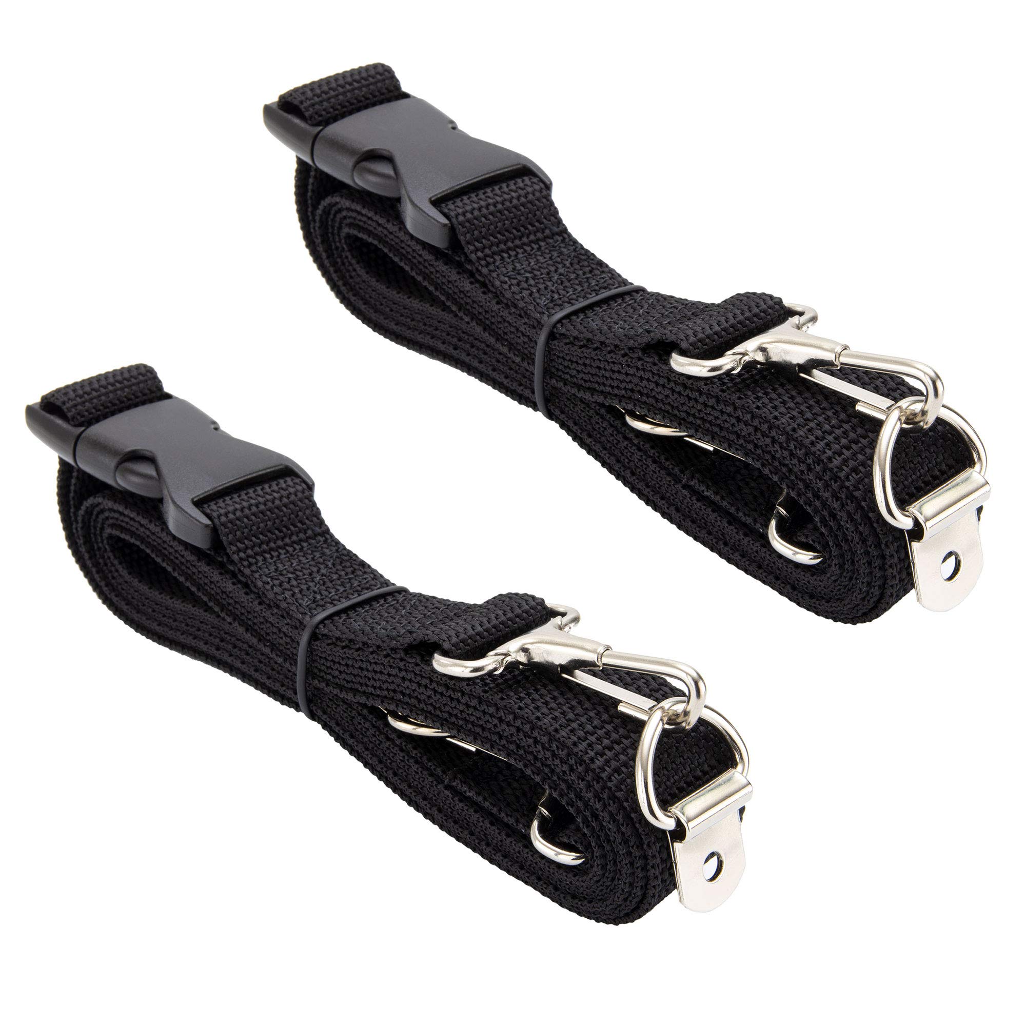 RecPro RV Furniture Tie Down Strap – 86" Heavy Duty Polyester Strap with D-Ring & Hook | Adjustable Quick Release | UV Resistant | Secures Furniture During RV Travel | Made in USA (2 Pack)